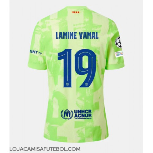 Camisa de Futebol Barcelona Lamine Yamal #19 Equipamento Alternativo 2024-25 Manga Curta